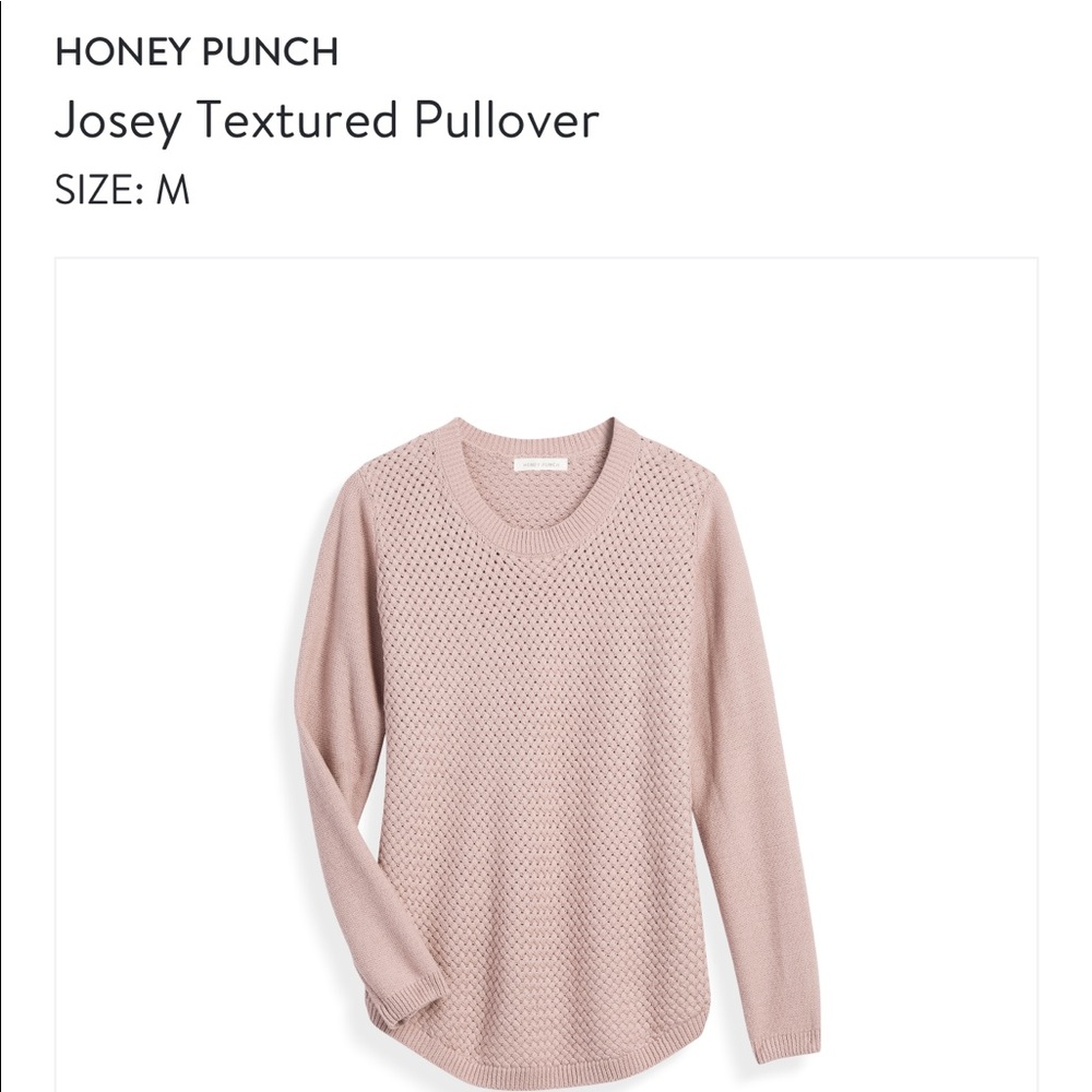 Josey textured sweater. Over the head.